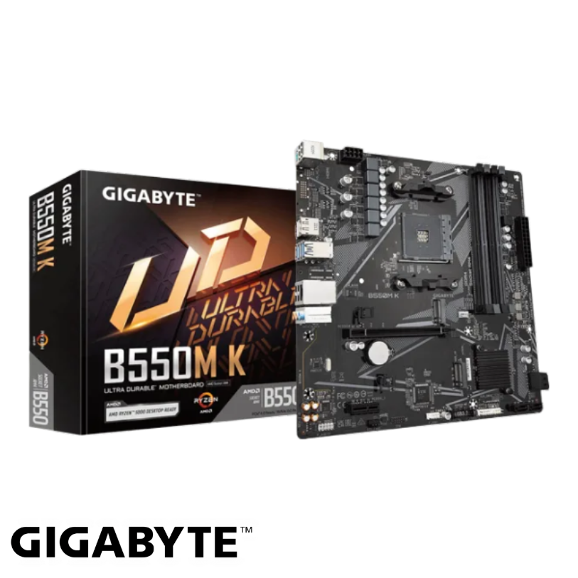 Motherboard Gigabyte B550M K AM4 DDR4 PCIe 4.0 con soporte Ryzen 5000
